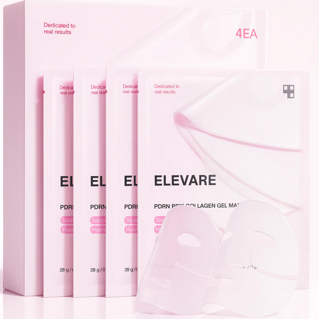 PDRN Infused Pink Collagen Gel Mask - Pack of 4 - Image 4