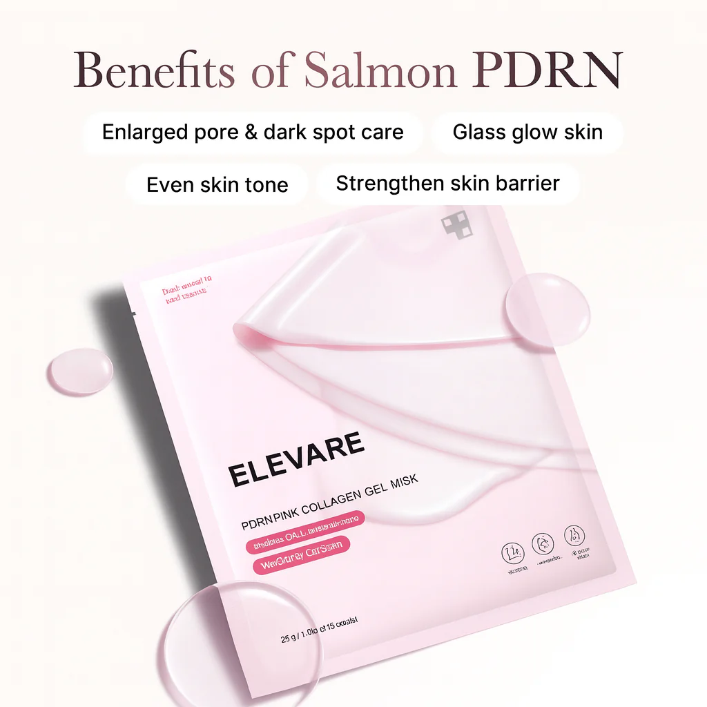 PDRN Infused Pink Collagen Gel Mask - Pack of 4 - Image 5