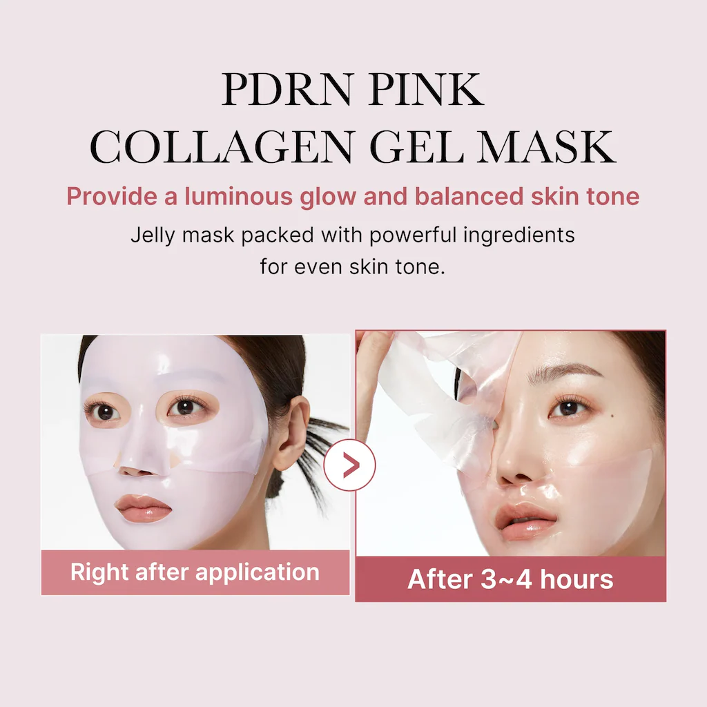 PDRN Infused Pink Collagen Gel Mask - Pack of 4 - Image 8